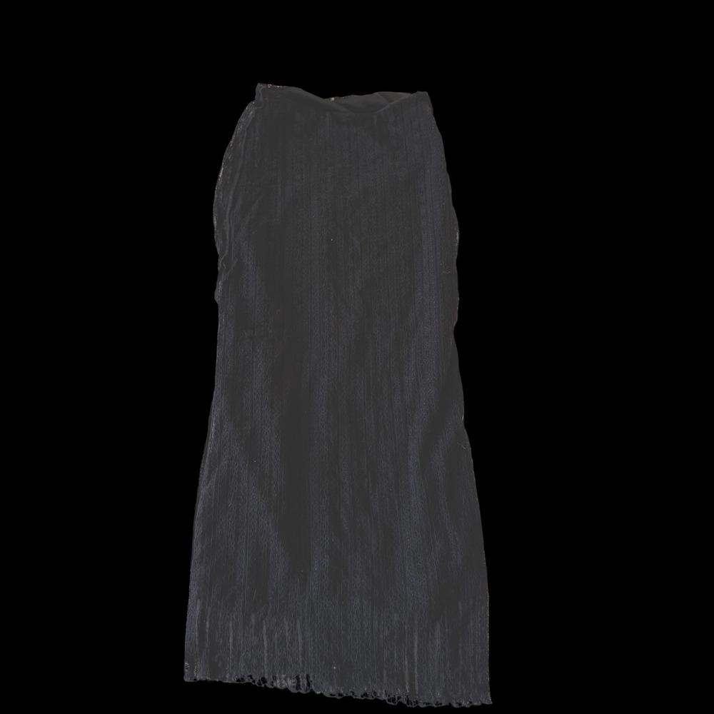 Derek Heart Black‎ Lace Maxi Skirt Women Medium Floral Sheer Overlay Lined Boho
